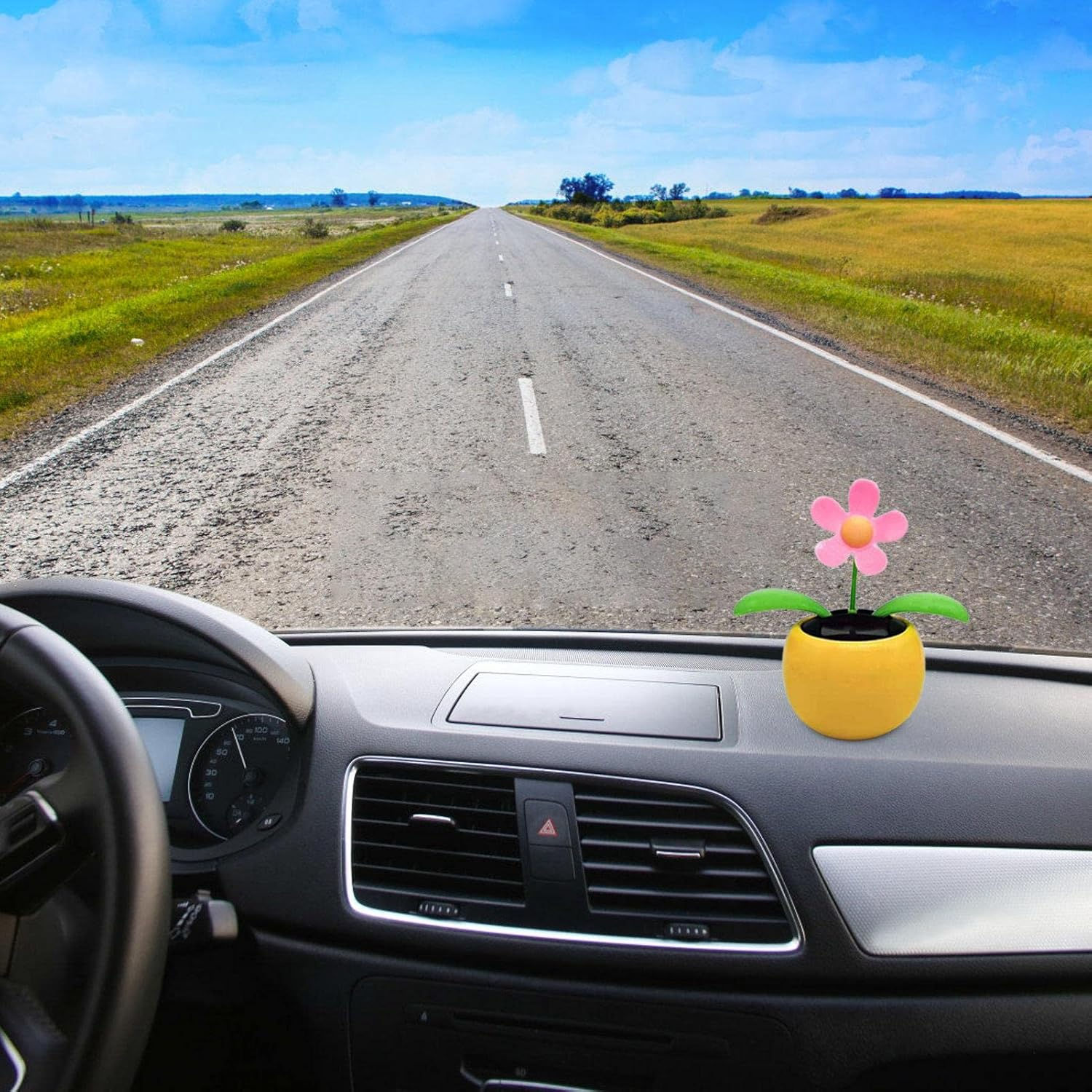 Solar Powered Dancing Flower, Sunflower Solar Dancing Solar Toys, Bee/Flower Car Swinging Dancing Toys, Shaking Head Car Ornaments, Car Dashboard Decor Offices Desk Dancer Toy Funny Ornaments - E image number 5