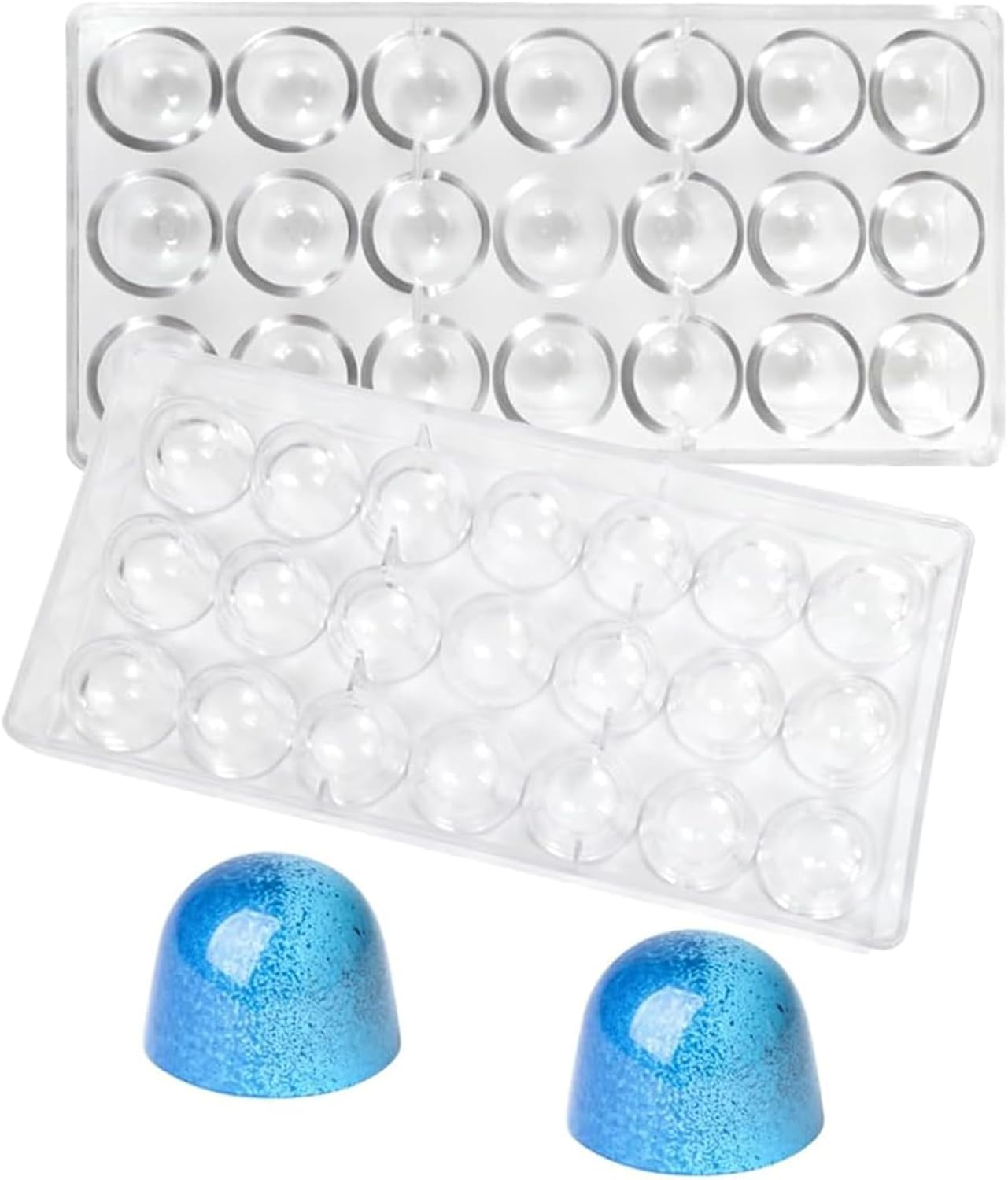 Polycarbonate Chocolate Mould, 21 Cavities Bullet Shape Chocolate Bonbons Mold, Clear Hard Plastic Bakeware Pastry Tools, DIY Candy Mould for Chocolates, Sweets, Jelly, Truffle, Pralines image number 3