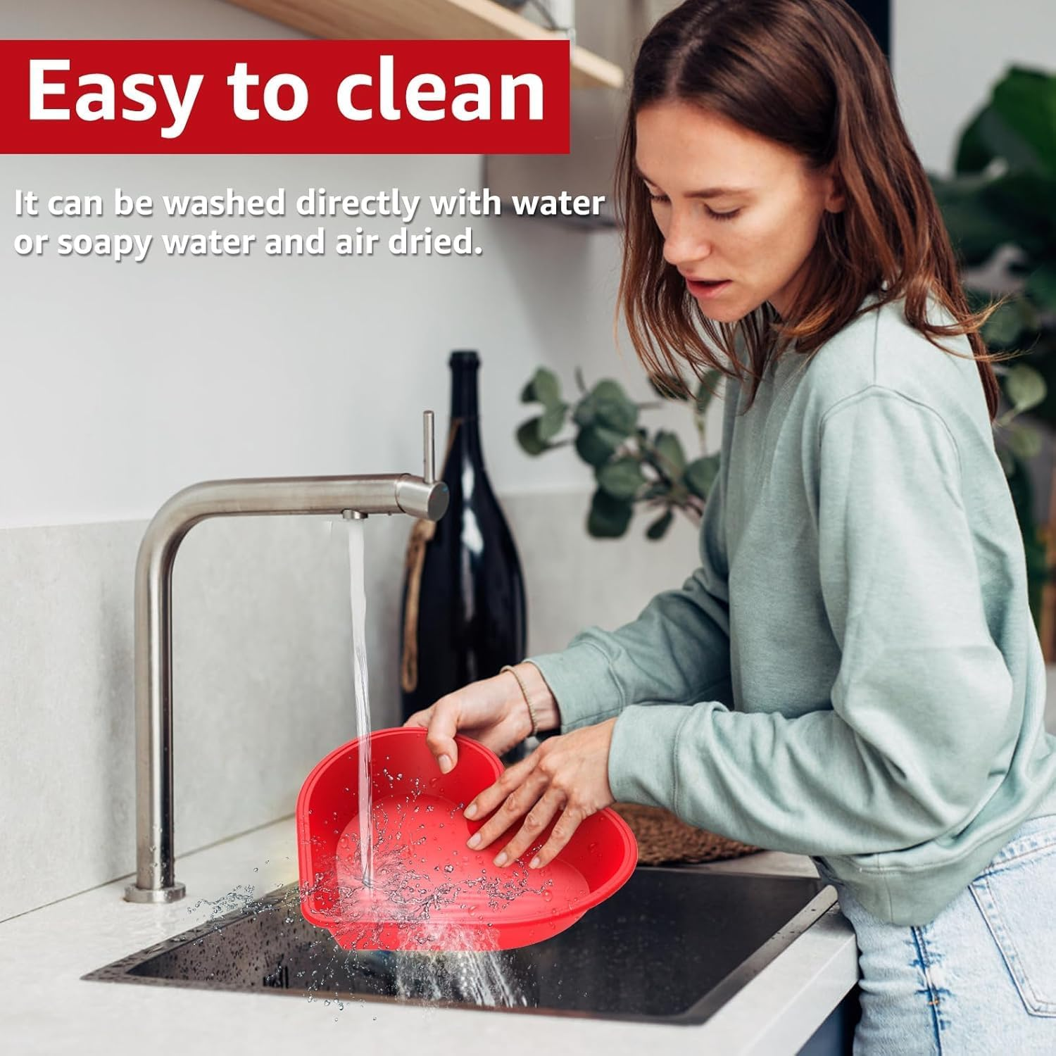 3Pcs Heart Shaped Cake Pans, 10 Inch Silicone Cake Molds, Cake Baking Tray, Reusable Cake Baking Pans, Nonstick Cheesecake Molds, Heat Resistant Cake Tins for Cake Cheesecake Chiffon Cake Muffin image number 6