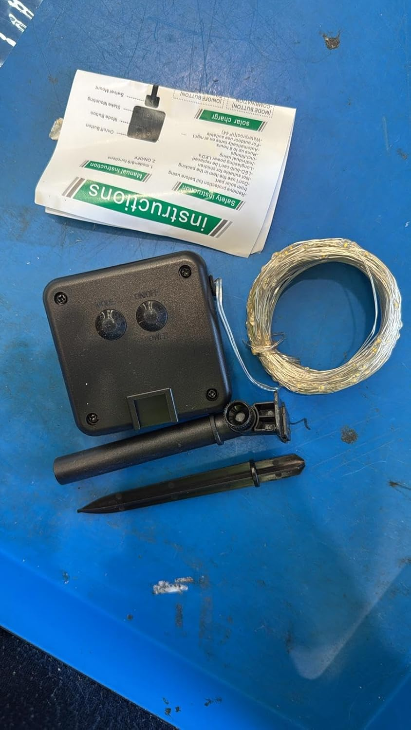 EZONEDEAL Solar Fairy Lights Outdoor,12M 300LED Solar Garden Lights 8 Modes Waterproof Copper Wire Decorative Solar String Lights for Patio,Gate,Trees,Wedding,Party,Home,Garden (12M) image number 3