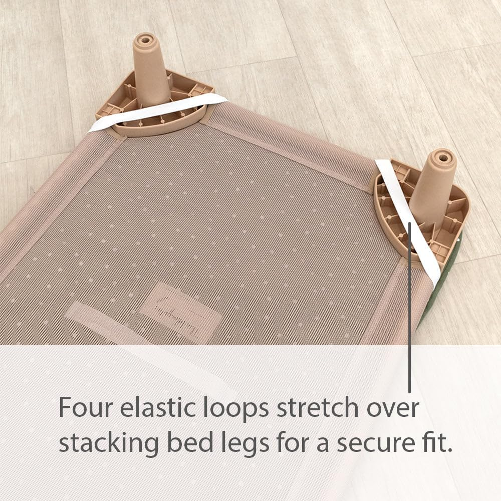 Living Textiles Deluxe Nursery Nap Mat - 100% Cotton Quilted Mat, Removable Blanket & Pillow, Rolls Compactly, Secure Elastic Loops, Machine Washable, Perfect for Daycare & Preschool (Forest Retreat) image number 4