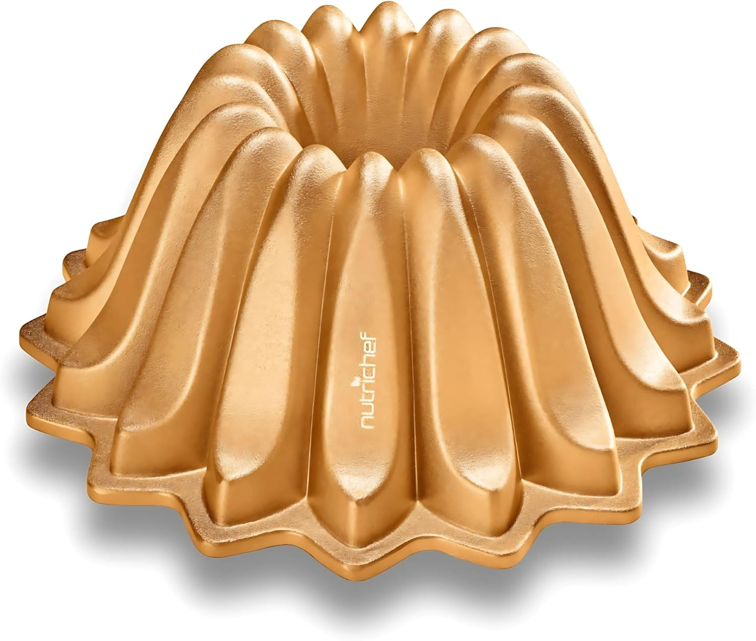 Spring Water Fluted Bundt Cake Pan, Extra Thick and Non Stick Aluminum Bakeware with 2 Layers of Non Stick Coating for Easier Release, Uniform Baking and Browning image number 6