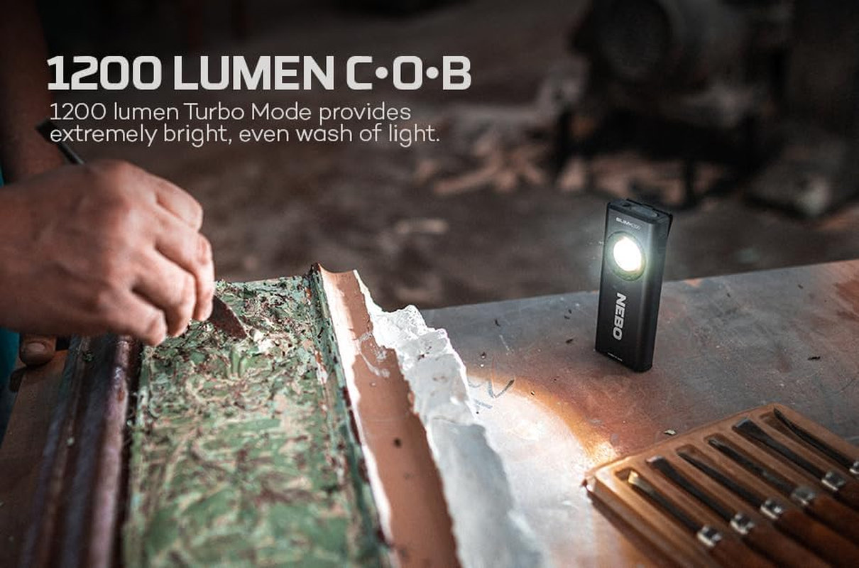 NEBO Slim+ 1200 Rechargeable 1200 Lumen LED Flashlight