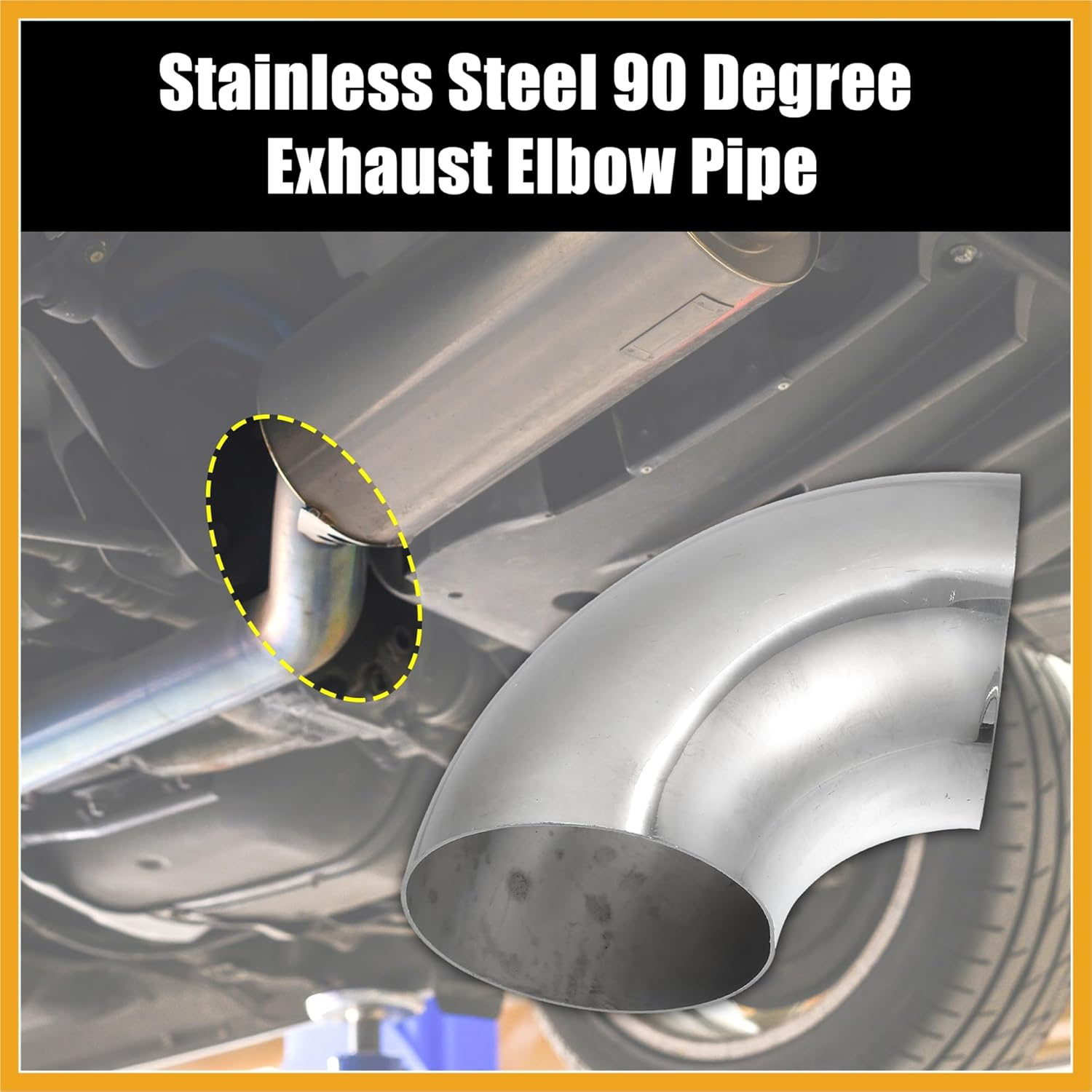 4 Pcs OD 3 Inch 90 Degree 1.2Mm Thickness Mandrel Bend Elbow SS304 Stainless Steel Bend Tube Exhaust Elbow Pipe for Car Modified Exhaust System