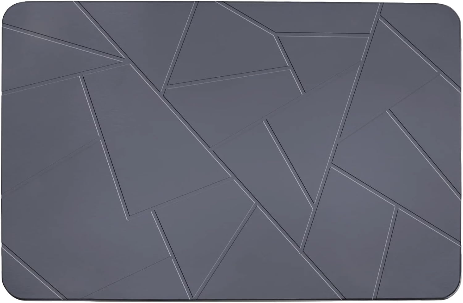 GLASSGUARD Quick Dry Stone Bath Mat &ndash; Diatomaceous Earth Bathroom Mat, Super-Absorbent & Fast-Drying, Anti-Slip, Antibacterial, Eco-Friendly, XL & M Size (80X50Cm, Wave)