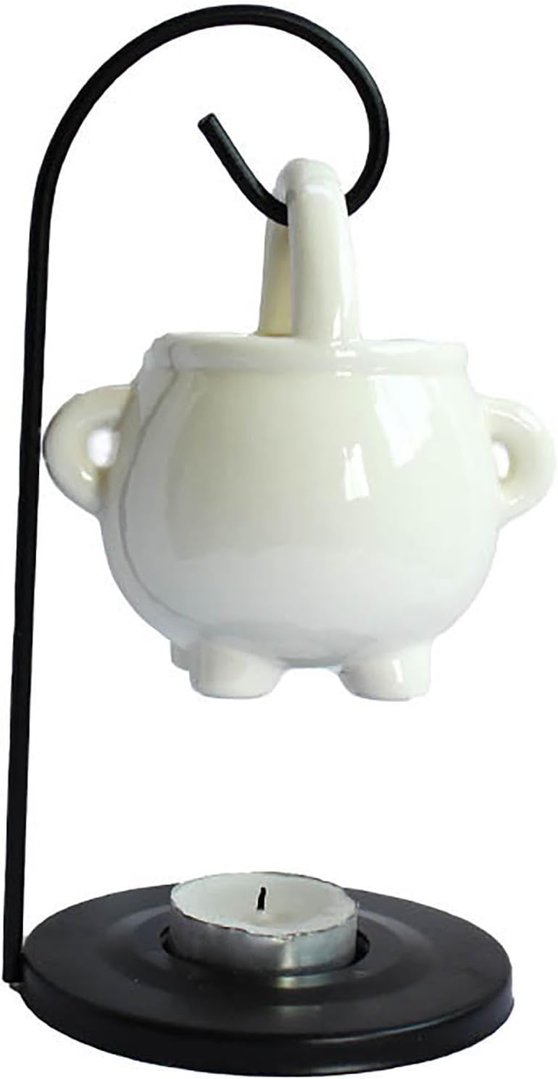 Witch'S Cauldron Aromatherapy Burner, Universal Ceramic Hanging Pot Wax Melting Furnace, Halloween Home Decor Gothic Diffuser, Yoga Meditation Decor Creative Scented Holder Home Fragrance image number 3