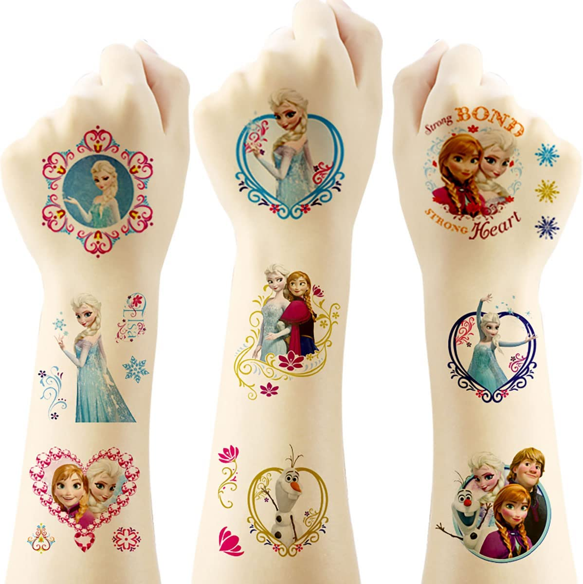 20Pcs Frozen Temporary Tattoo Stickers for Birthday Party Supplies Favors Kids Boys Girls School Rewards Gifts(5 X 5Cm)