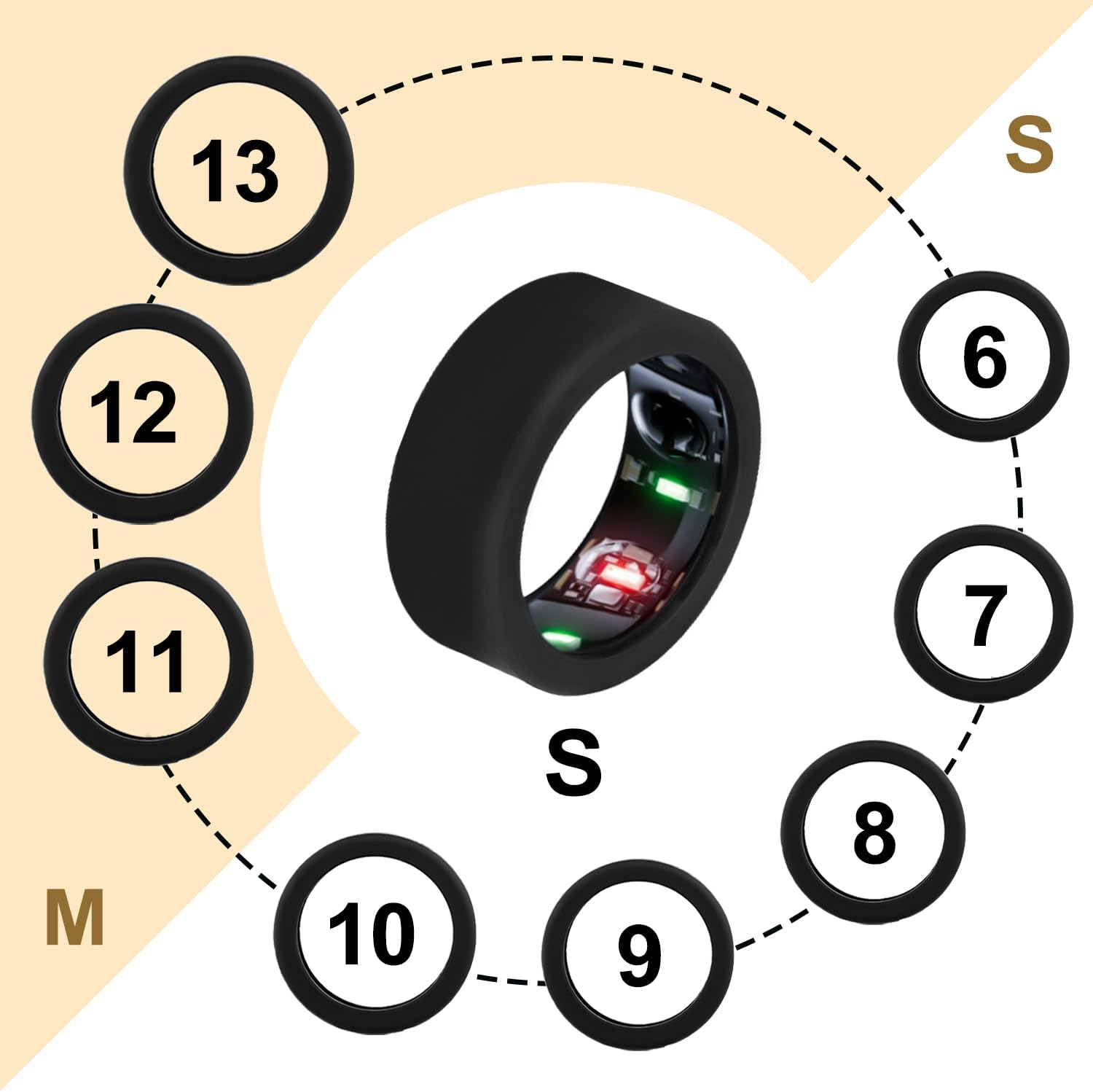 2Pcs Silicone Ring Covers Compatible with Oura Ring Gen 3, Flexible Black Silicone Protective Case for Oura Smart Ring Guard Protector for Gym, Fits S Size(11/12/13) image number 6