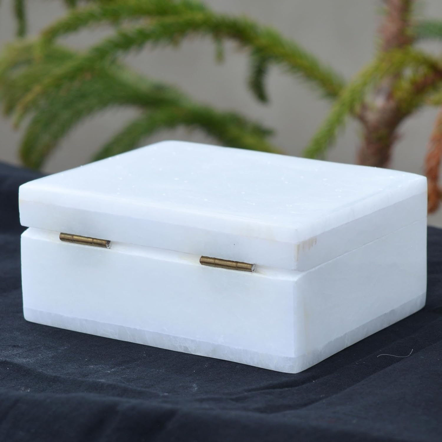 Marble Gift Box - White, Classic, Jewelry Box - 4X3" Inch, Rectangular, Luxury Stone Box image number 4