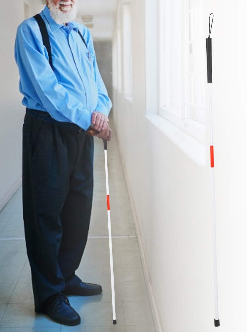 Portable Blind Stick, Blind Crutch, 48.2In Help the Blind to Walk at Night Seniors for Elderly Blind image number 6
