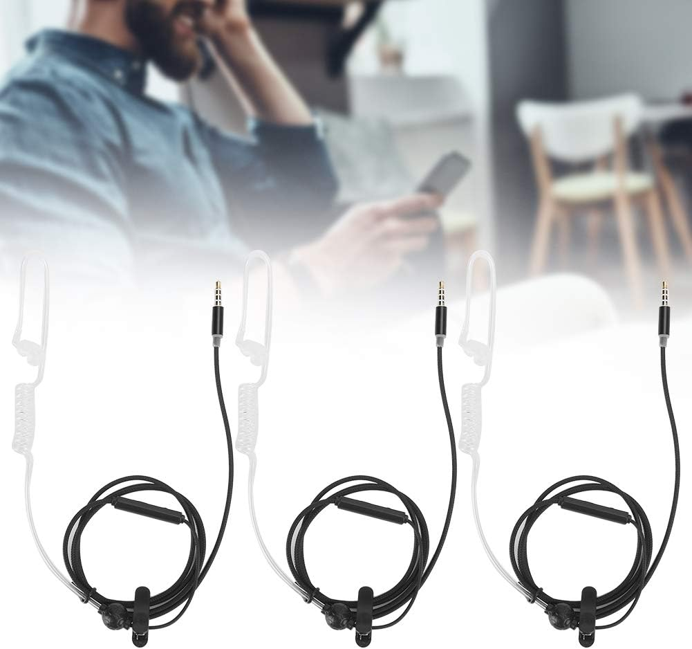 POENVFPO 3 Sets of Noise Reduction Headphones -Anti -Radiation Headphones with a Collar Clamp/Holder for Mobile and Professional Phones image number 2