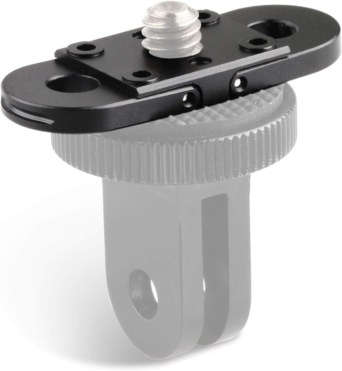 HSU Replacement Folding Fingers Compatible with Gopro Hero 12/11/10/9/8 Black Max, Replacement Adapter Mount with 1/4 Tripod Connector Port for Housing Handle Monopod Mount image number 3