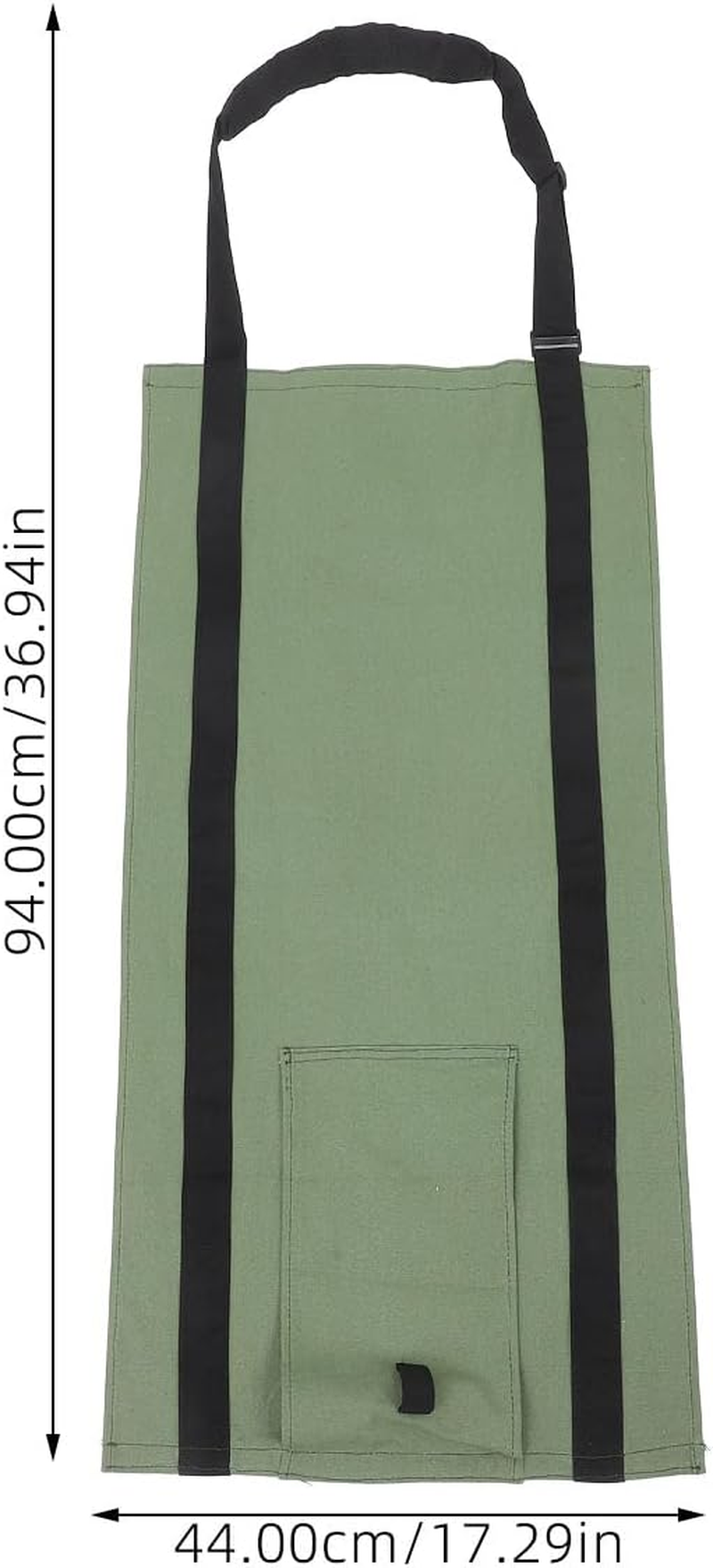 SEWACC Heavy Duty Canvas Firewood Carrier Bag Handles, Military Green Log Tote for Outdoor Camping and Wood Stove Transport