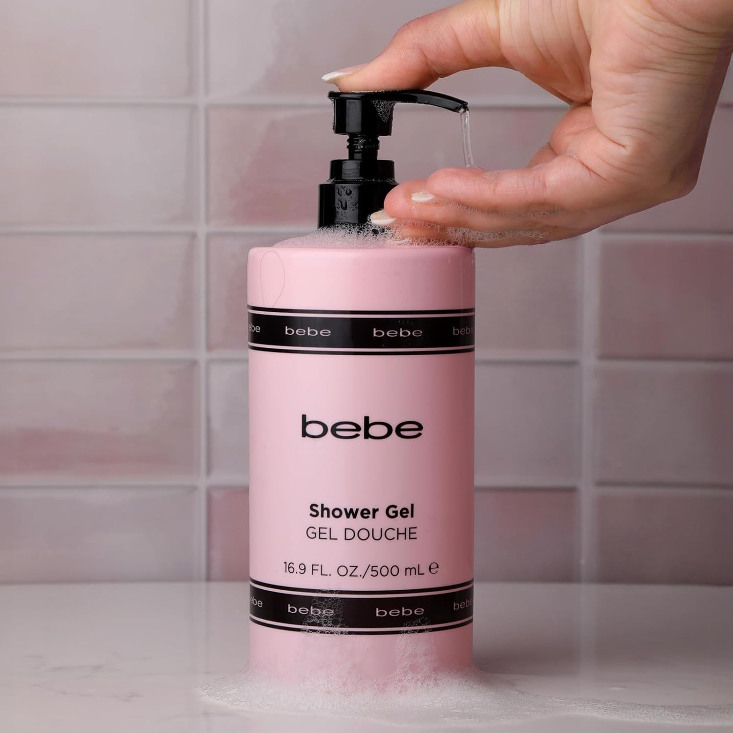 Bebe Silver Shower Gel - Moisturizing Body Wash Women with Mango, Tuberose and Yellow Peony - Leaves Skin Hydrated, Soft and Silky - 500 Ml image number 3