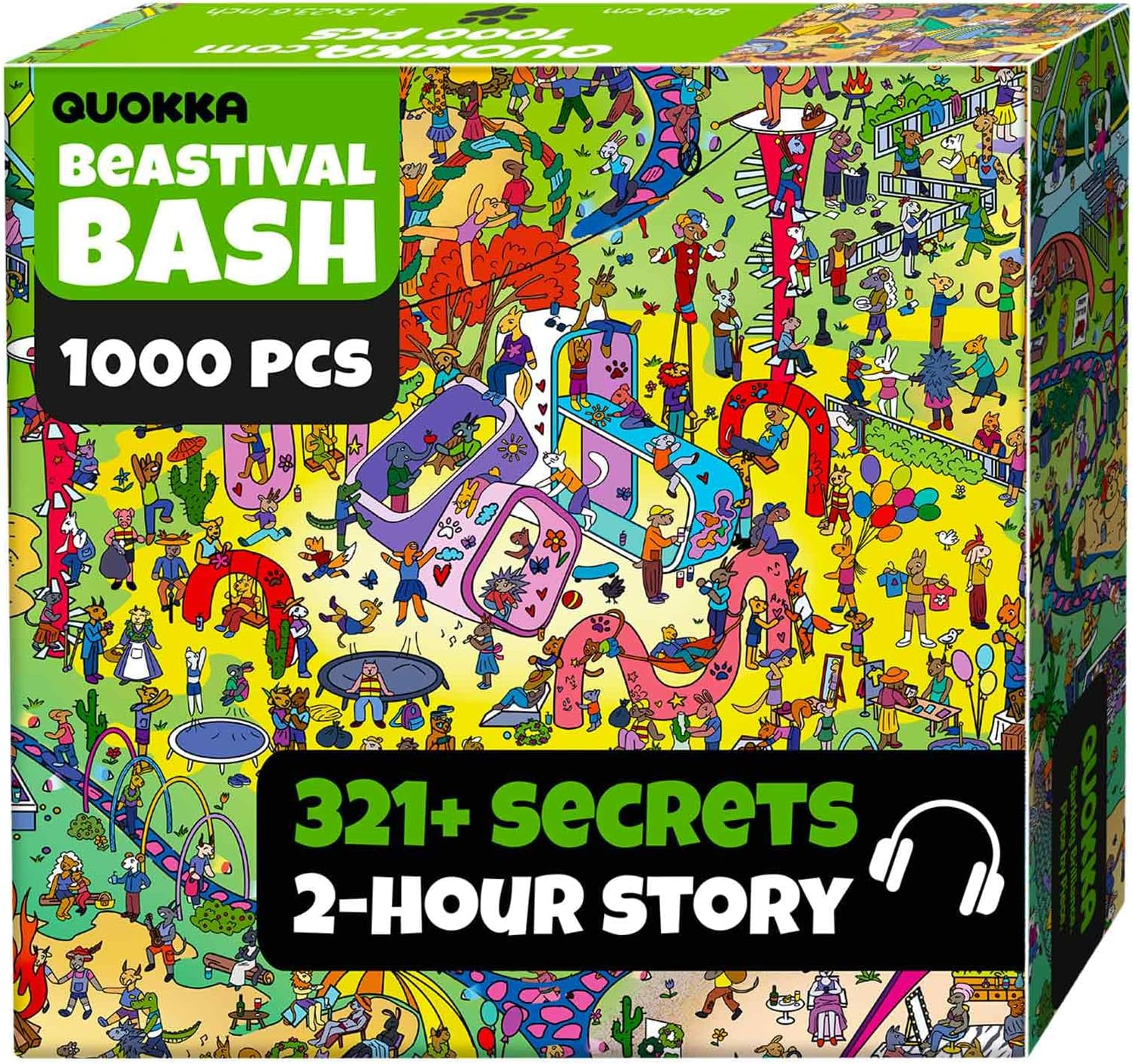 QUOKKA 1000 Piece Jigsaw Puzzle for Adults Mythories Hotel Budapets &ndash; Premium Box Packaging with Extra Fun Challenges, Perfect for Relaxation, Creativity & Gift Giving