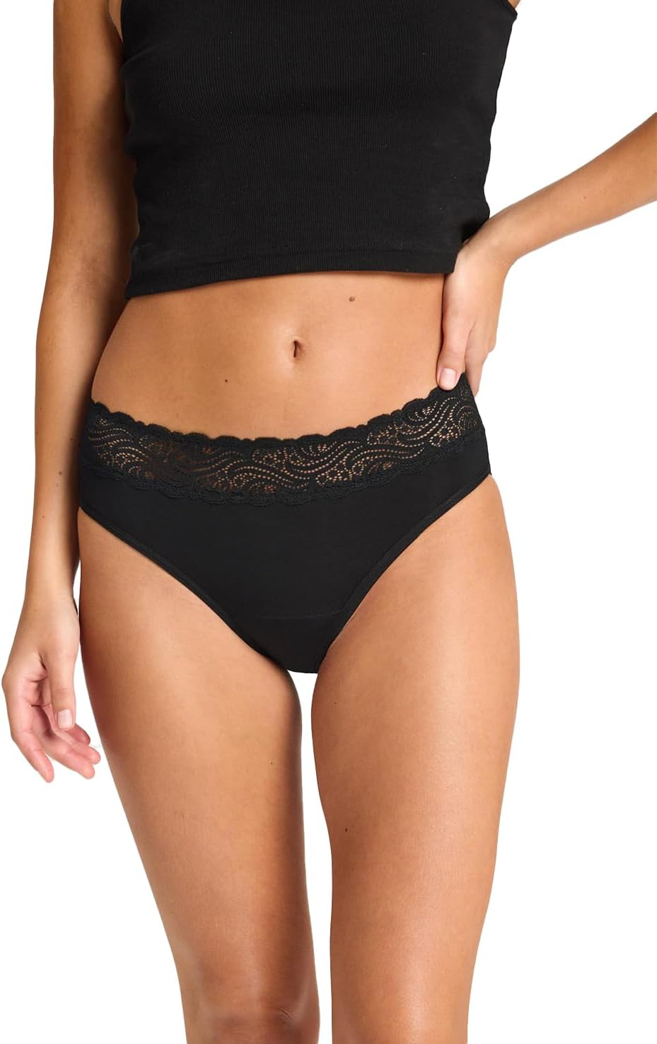 Modibodi Period Underwear Sensual Hi Waist Bikini Leakproof Super-Overnight Absorbency 40Ml image number 5