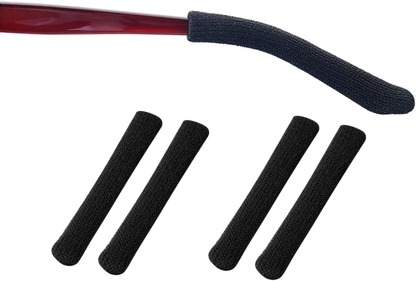 UPIONIC Anti-Slip Elastic Eyeglasses Temple Tips Sleeve,Fabric Glasses Ear Cushion,Glasses Ear Grips,Glasses Accessories,2Pcs