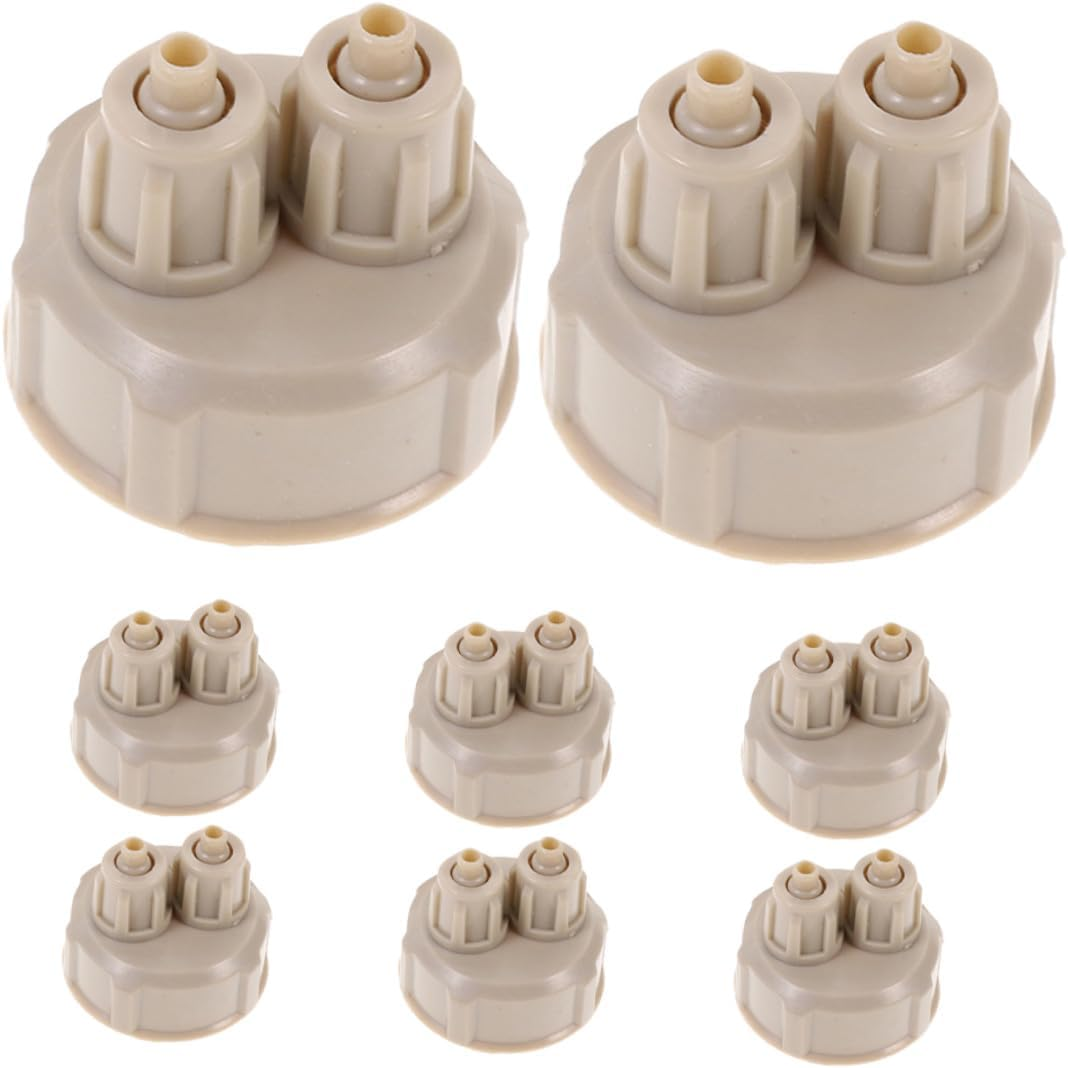 UPKOCH 8 Pcs Generator Bottle Caps for Aquarium DIY System Multifunctional Diffuser Covers with High-Pressure Sealing to Minimize Gas Loss and Ensure Long-Term Reliable Performance image number 1