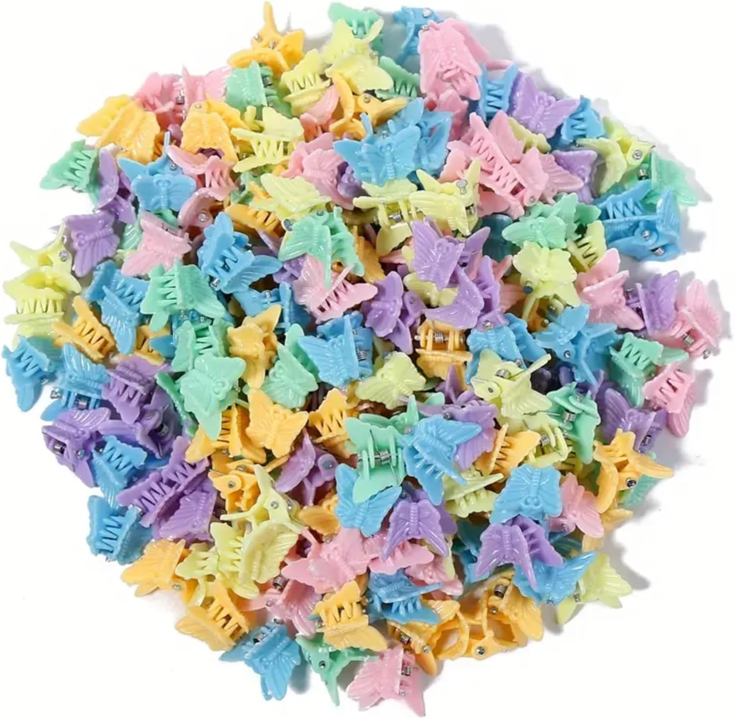 Mini Butterfly Hair Clips 50Pc - Pastel Hair Claw Clips 90S Y2K Inspired 50Pc Assorted Colours image number 6