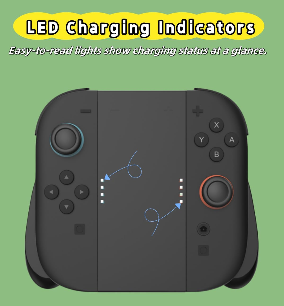 Wigmoa UN-2 Charging Grip for Switch 2 Joy-Con Play and Charge Controller Holder Compatible with Switch 2 Console, Ergonomic Gamepad Accessory. image number 6