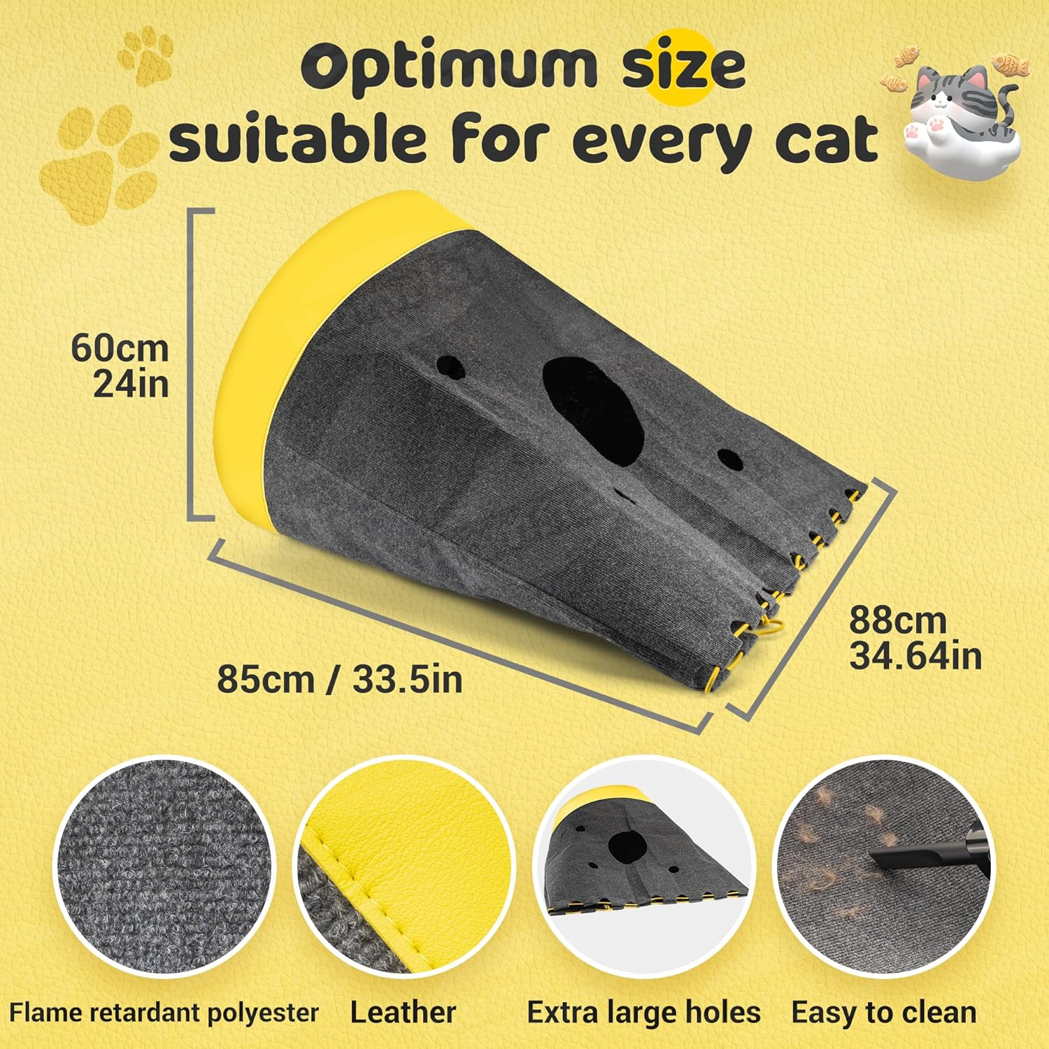 Cat Rug, Interactive Cat Toy Play Mat, Cat Activity Play Mat, Paw Hunting Cat, Cat Toy, Self-Employment with Individual Shapes to Keep Your Cat Busy image number 5