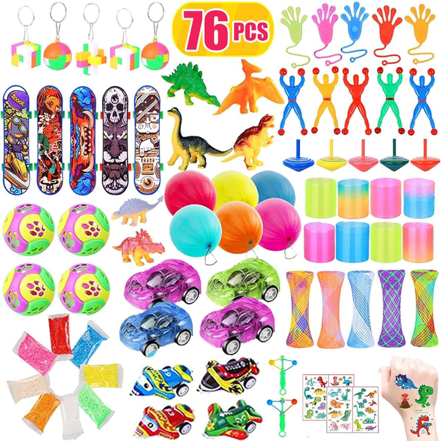 53 PCS Party Favors for Kids Treasure Prizes Box Toys, Goodie Bags Stuffers, Classroom Rewards, Birthday Gifts Toys, Treasure Chest Toys, Carnival Prizes, Stocking Stuffers for Kids 3-5 6-8 8-12