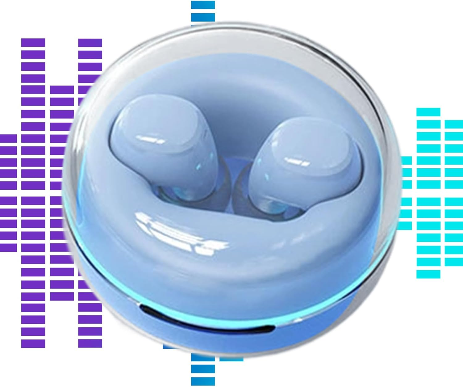 Jinyilwn High Precision Noise Cancelling Wireless Earbuds, Lightweight Design, Connect, Noise Cancelling, Comfortable Long Wear - for Outdoor Sleep Workout Cycling Fitness Travel Office Mobile Player image number 3