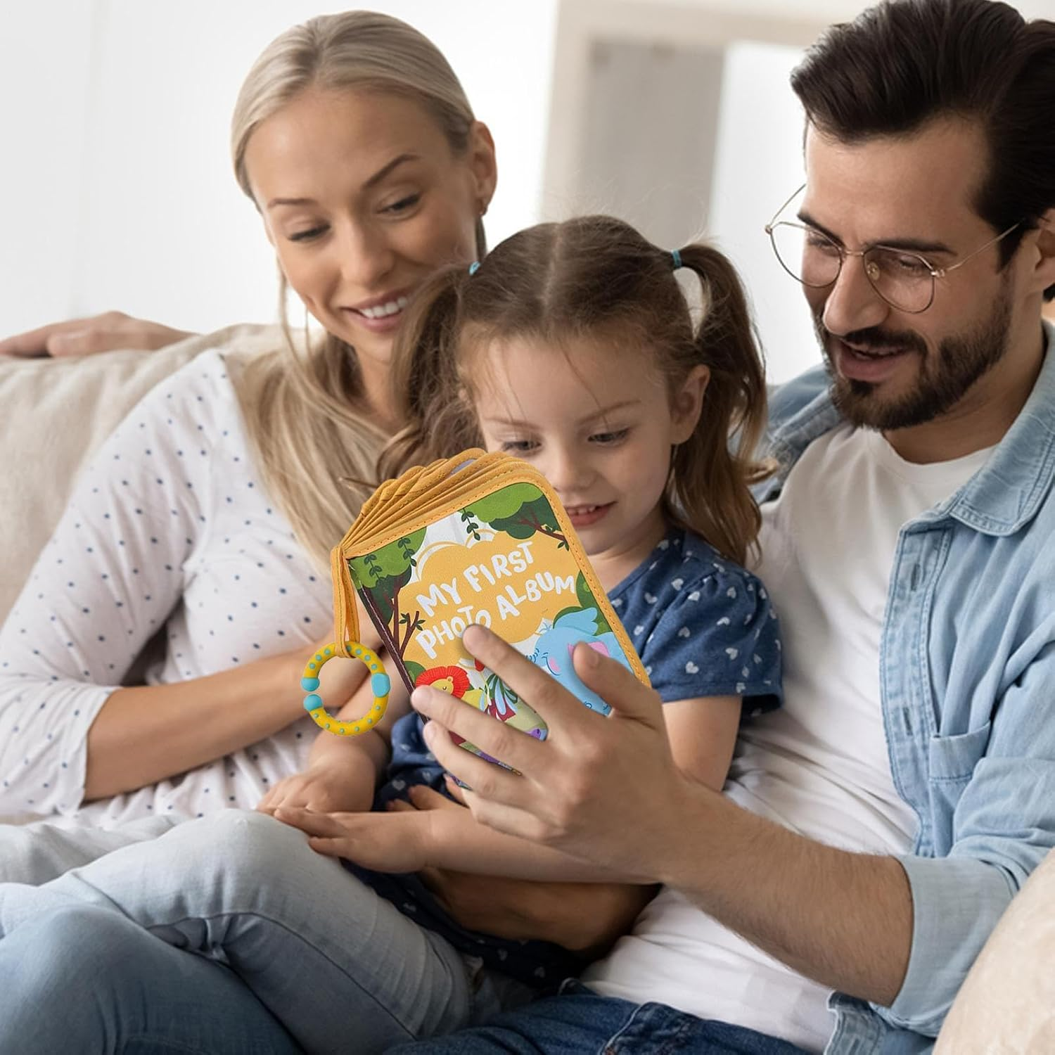 Album for Children, First Soft Family Album for Children, 10 X 15 Cm, Memorial Diary with Mirror Safe Lion Pattern Home Decor for Moms, Strollers Holidays image number 5