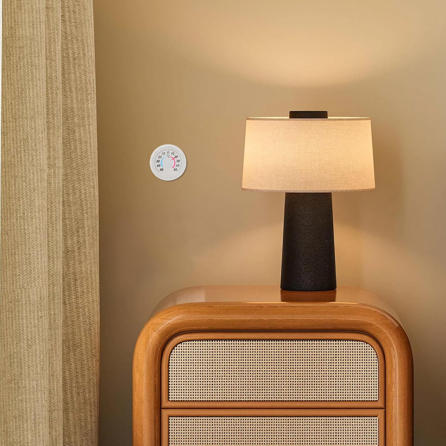 4Pcs Plastic Door Window Thermometers Accurate Indoor Outdoor Temperature Gauge Easy-Read Pointer Design Compact Weather Monitor for Home Garden Use image number 1