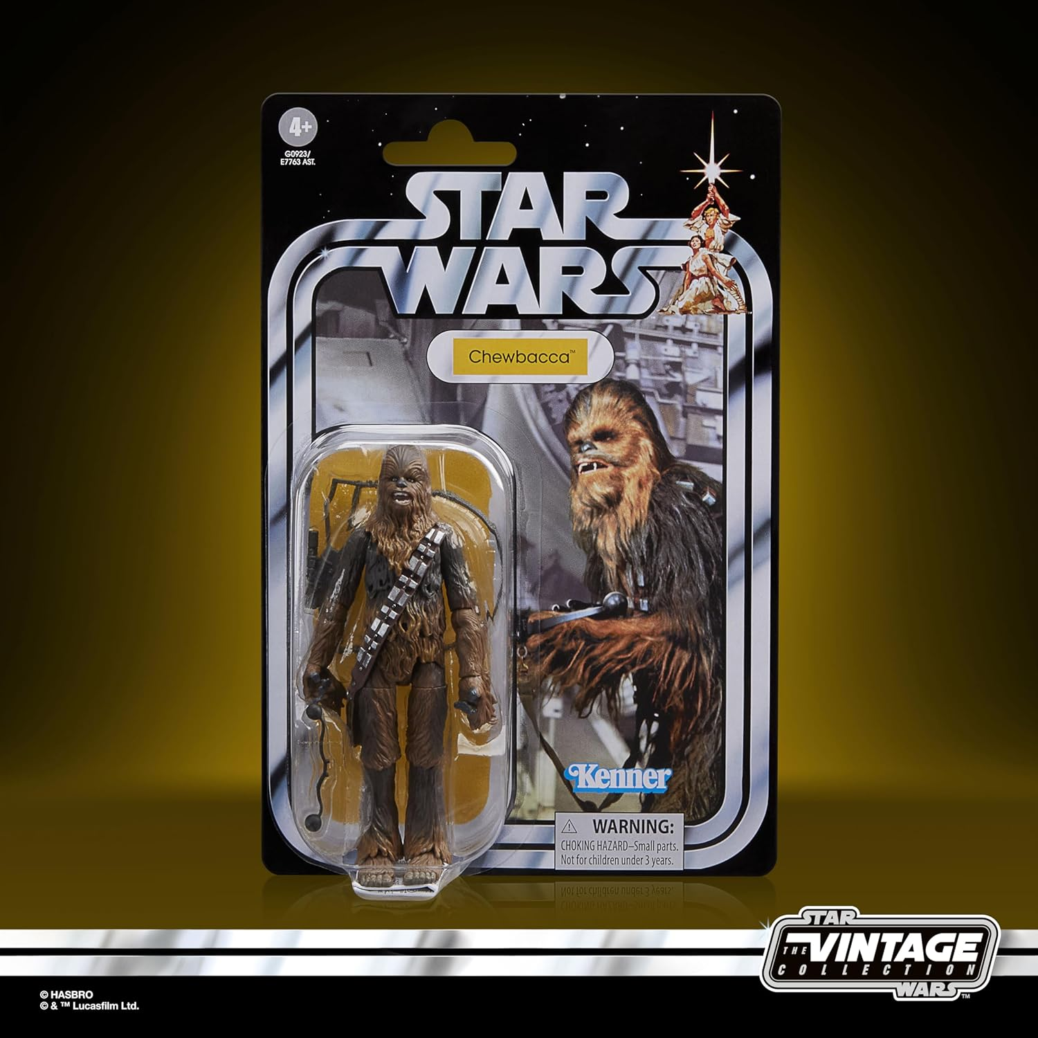 Star Wars the Vintage Collection Chewbacca, Star Wars: a New Hope Premium 3.75 Inch Collectible Action Figure image number 1