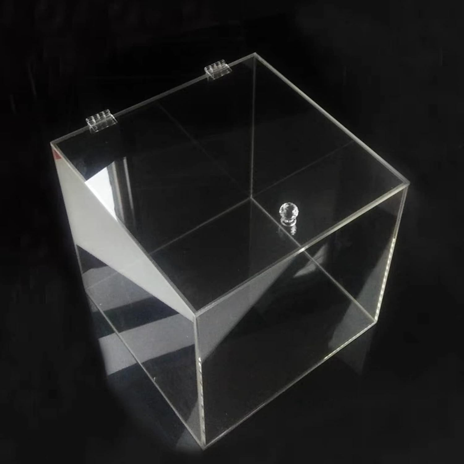 12 Pcs Acrylic Hinges Self Adhesive Clear Small Hinges Plastic Transparent Continuous Piano Hinge Folding Hinge Tools for Cabinet Drawer Furniture DIY Display Stand 35X25 Mm, SLIVERDEW539724_3 image number 3