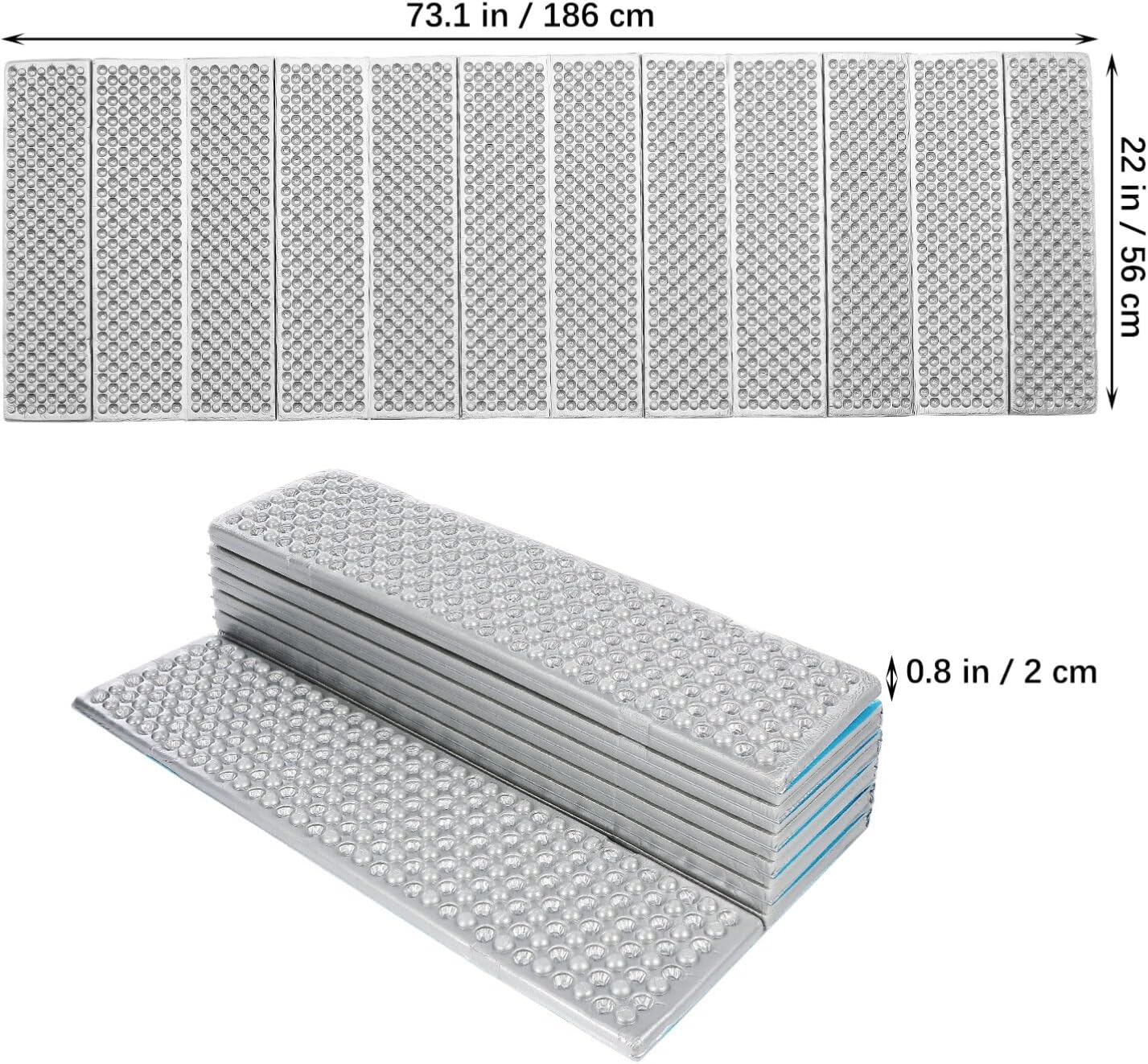 BESPORTBLE Folding Moisture-Proof Mat Mattress Sleeping Pad Backpack Cot Liner Foam Sleeping Mat Thermal Pad Student Tent Mat Pe Cotton Camping image number 5