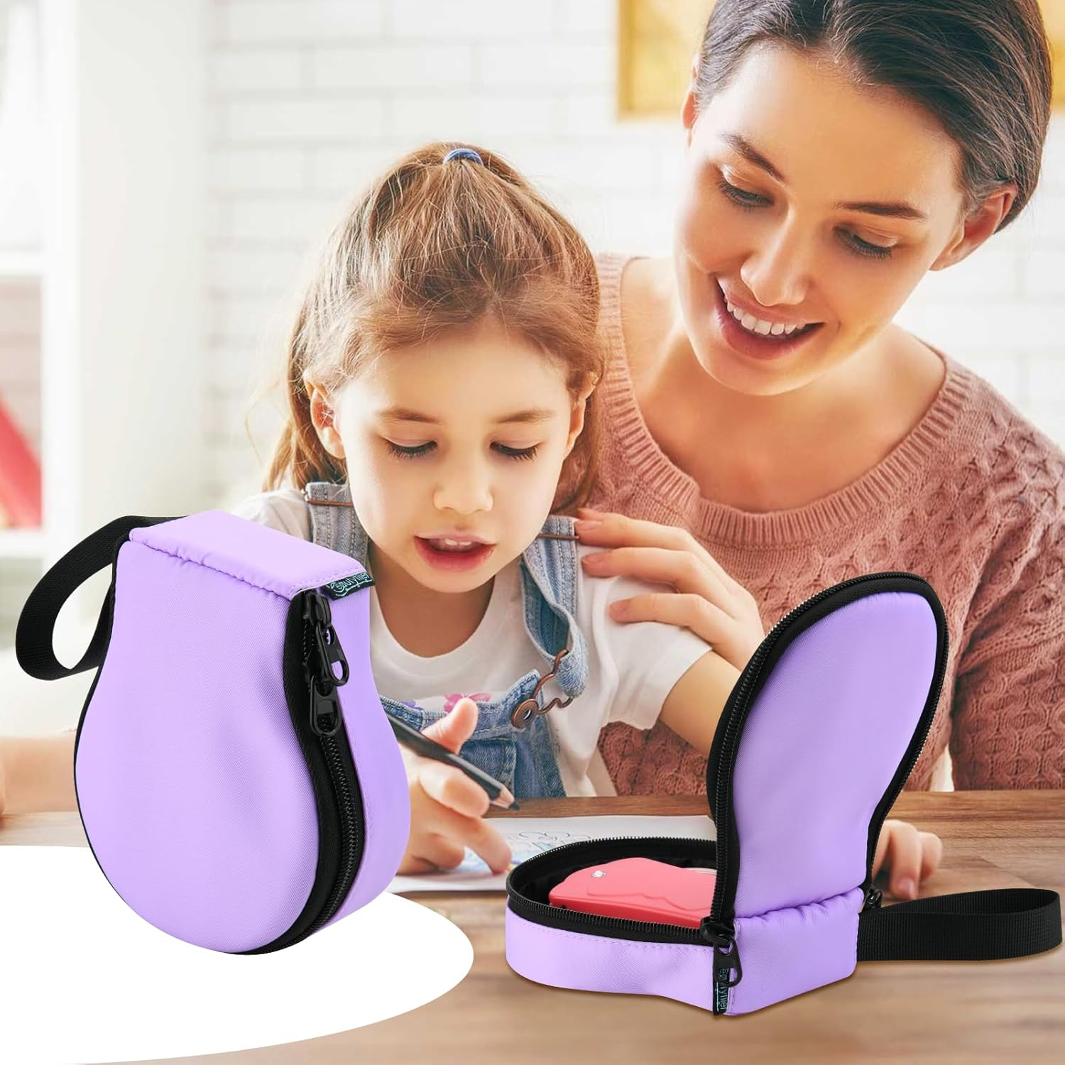 Beautyflier Cute Carry Case Compatible with Blinger Ultimate Set, Protective Carrying Storage Holds Glam Styling Tool Gems, Case Only (Purple)