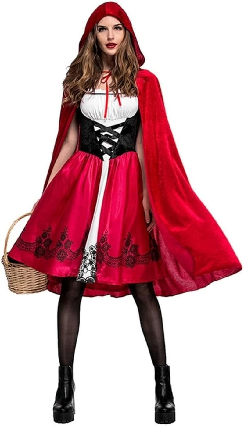 Costume Bay Womens Little Red Riding Hood Halloween Oktoberfest Fairytale Costume Cosplay Costume Book Week AU (Red Riding Hood, M) image number 2