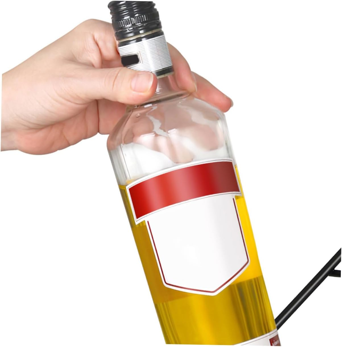 UPKOCH Stainless Steel Syrup Display Stand Stepped Shelf Design for Organizing Syrups Spices and Items in Kitchenware Storage for Shop Home Use Random Color