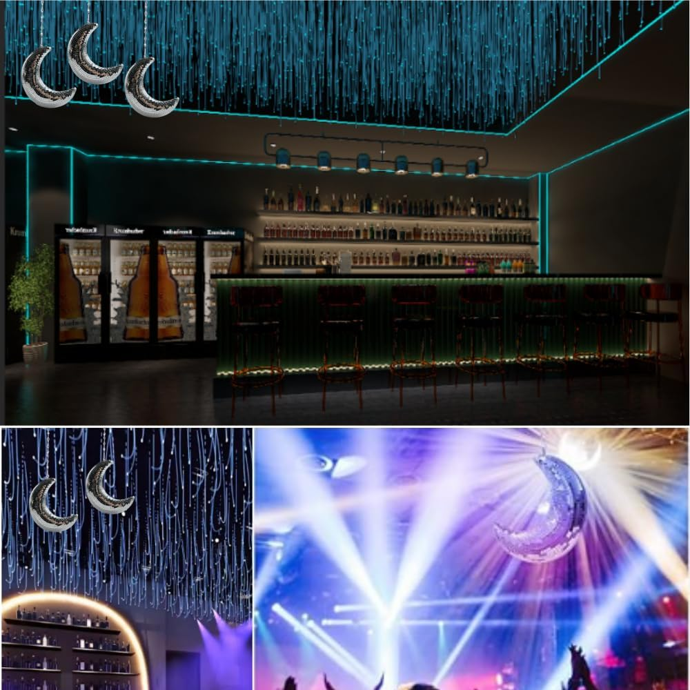 Disco Mirror Ball, Glass Rotating Party Light, 50S 60S 70S DJ Effect for Nightclubs, Weddings, Stage image number 2