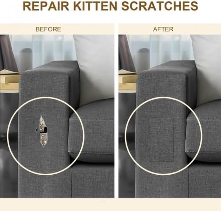 Fabric Repair Patches Self-Adhesive 20 X 28 Cm, Linen Repair Patches, Linen Fabric Self-Adhesive for Car Seats, Curtain, Headboards, Furniture, Sofa (Grey) image number 5