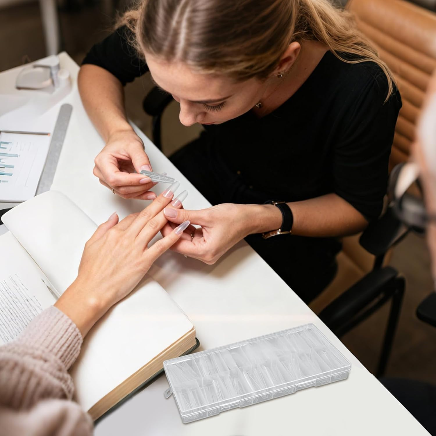 Nail Extensions | Clear Full Cover Beauty Supplies,Nail Extension Forms - for Family Friends Pedicure Beauty Makeup Salon Home Travel Wedding Bridal Spa image number 6