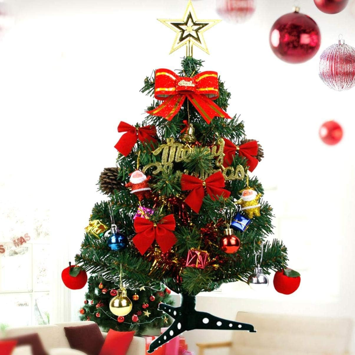 Artificial Christmas Tree DIY Desktop Ornament for Home Party Christmas Decorations Greenery image number 3