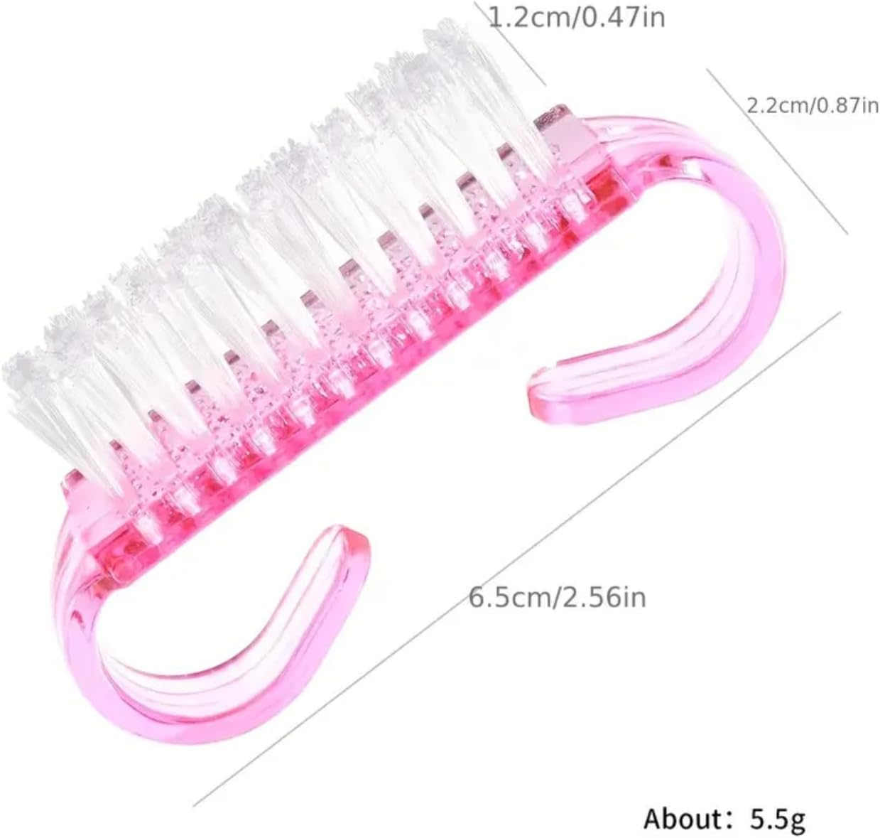 ROSEUS Handle Grip Nail Cleaning Brushes 3Pc, Pink Mini Hand Fingernail Scrub Cleaning Brushes for Toes and Nails Cleaner, Pedicure Scrubbing Tool image number 4
