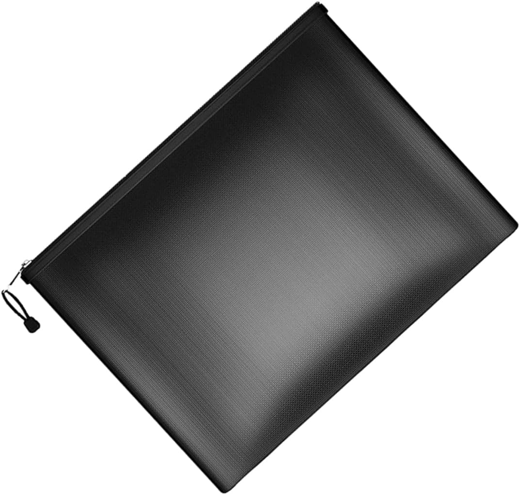 BUTIFULSIC Fireproof Waterproof Money Bag 29X20.5Cm Document Holder Zippered Important Document Storage for Home Office image number 1