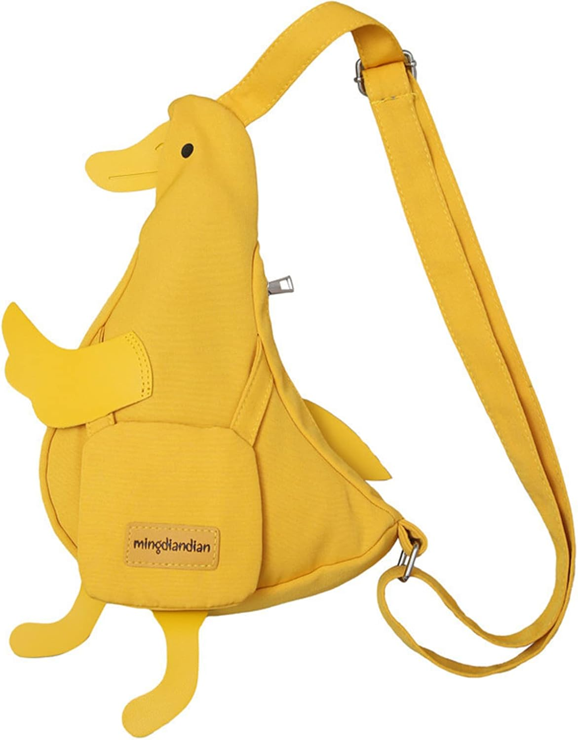 Kawaii Duck Purse Unisex Funny Animal Shoulder Bag Cute Cartoon Chest Wallet Novelty Bag Unique Canvas Messenger Bag