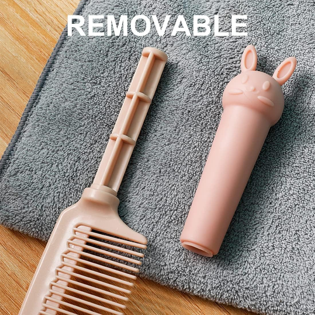 IUDWCG 2 Pcs Hair Comb Silicone Comb Anti-Static Comb Anti-Break Cute Cartoon Student Girls Anti-Static Children Adults image number 2