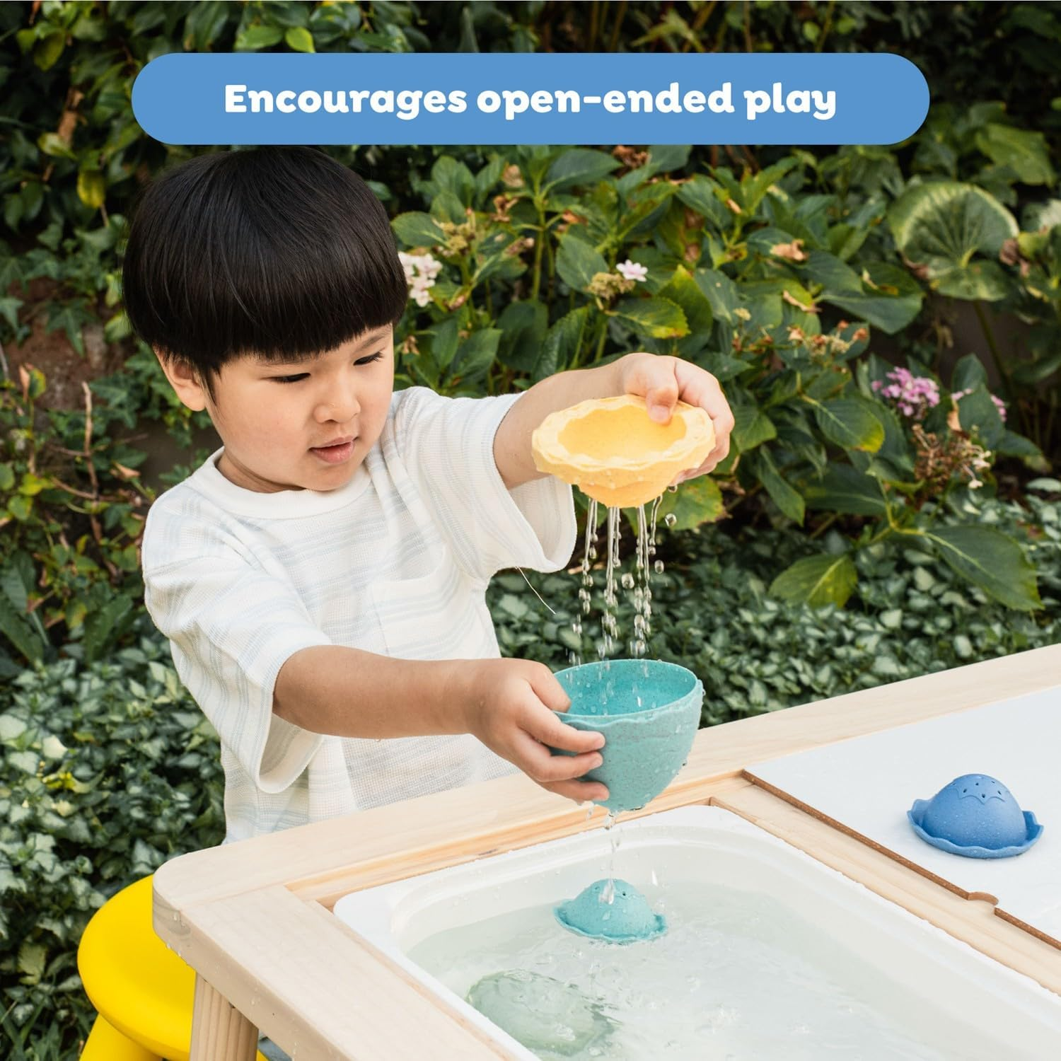 Tiger Tribe Stack & Pour Bath Egg &ndash; 7-Piece Eco Bioplastic Stacking & Pouring Sensory Bath Toy, Open-Ended Play, Ages 1&ndash;4