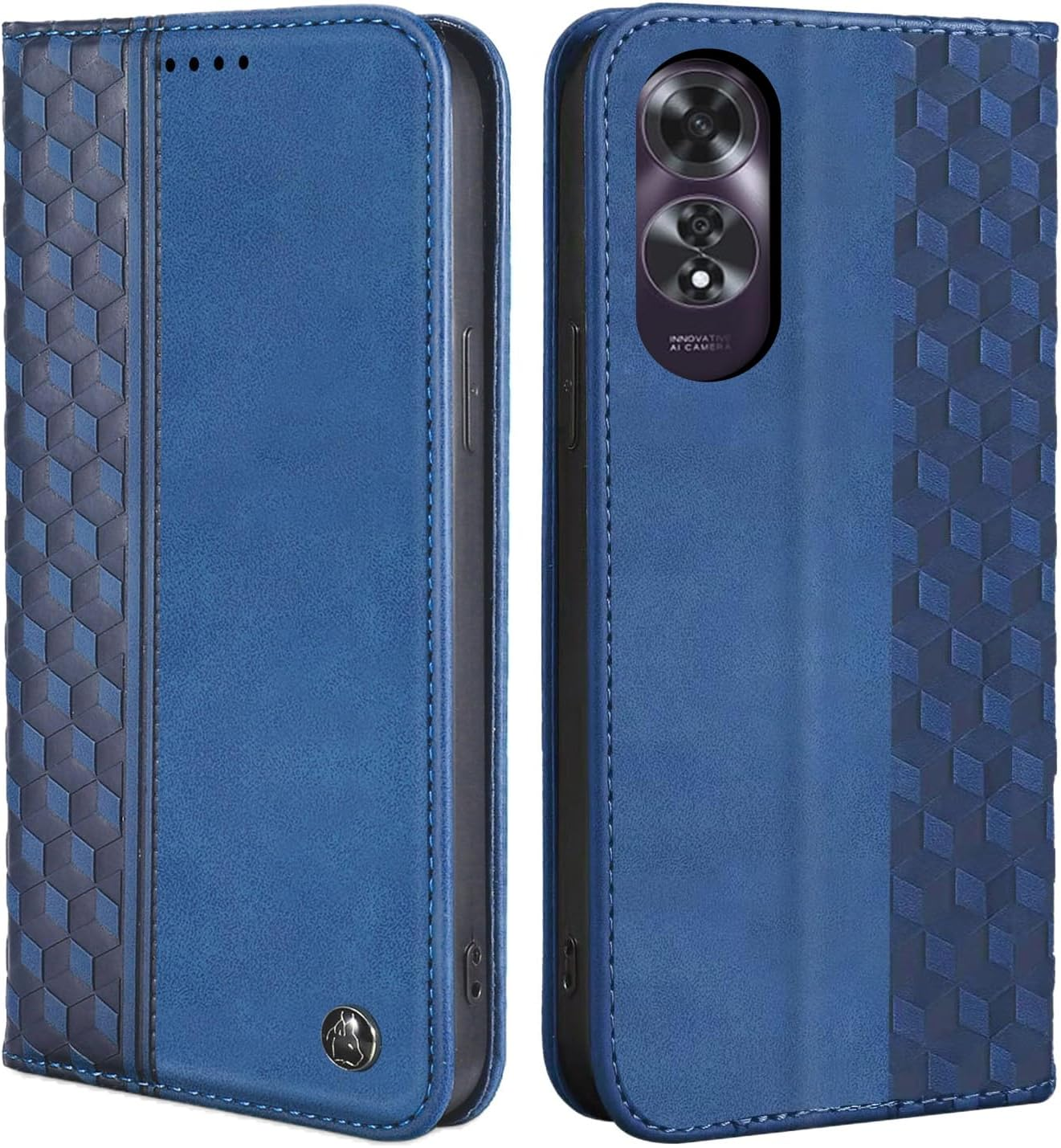 CXTCASE Case for Oppo A60 5G/ Oppo A40 (6.67 Inch), Shockproof PU Leather Flip Folio Cover with Card Slots, Magnetic Wallet Case for Oppo A60 5G/ A40, Black