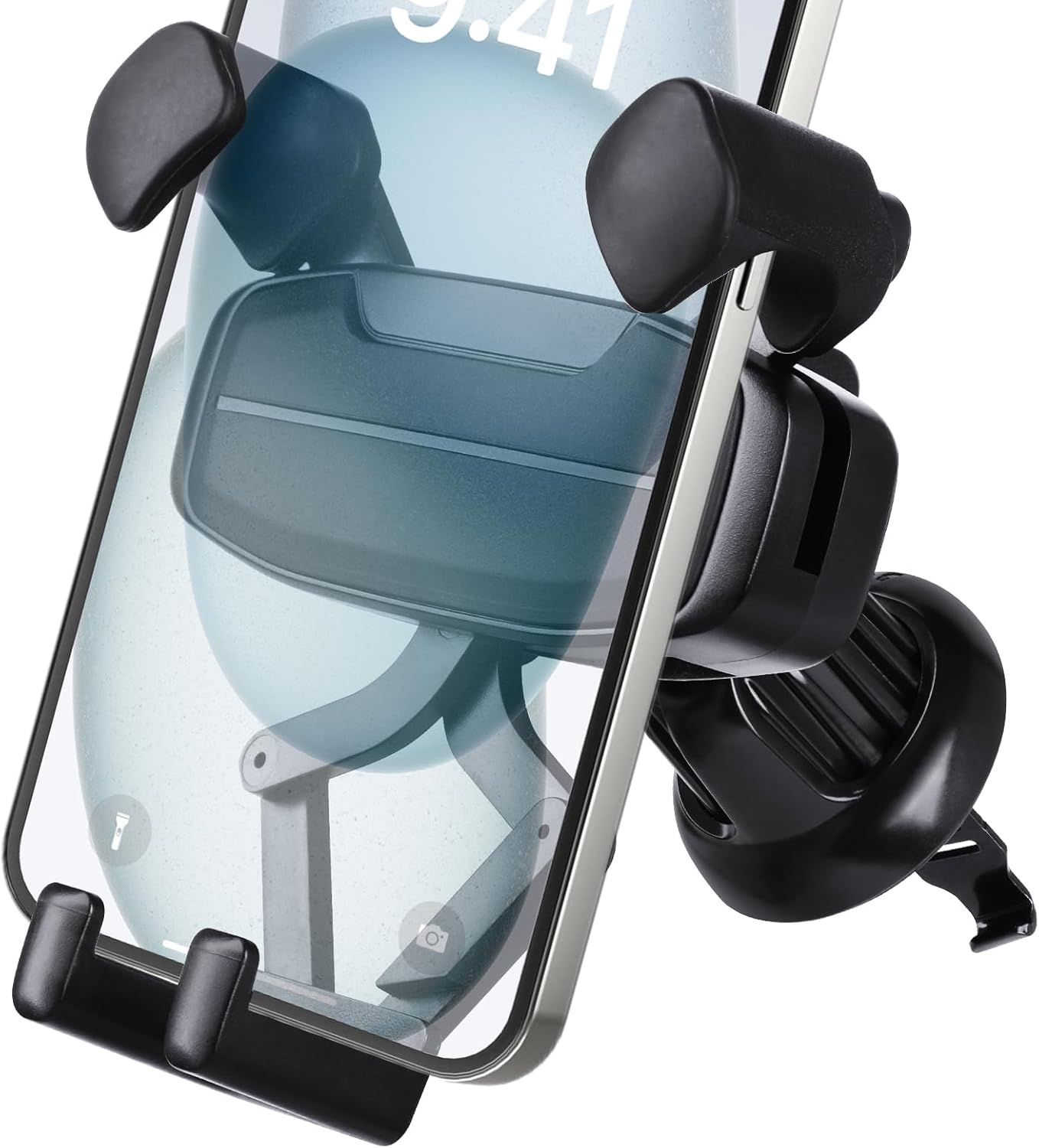 KIKISML Car Phone Holder, Cell Phone Mount for Car Gravity Air Vent Clip Hook One Hand Operation Adjustable Automobile Holder Cradle for Almost Phone Compatible with Iphone 16 15 14 Galaxy S24 A55 A56 image number 3