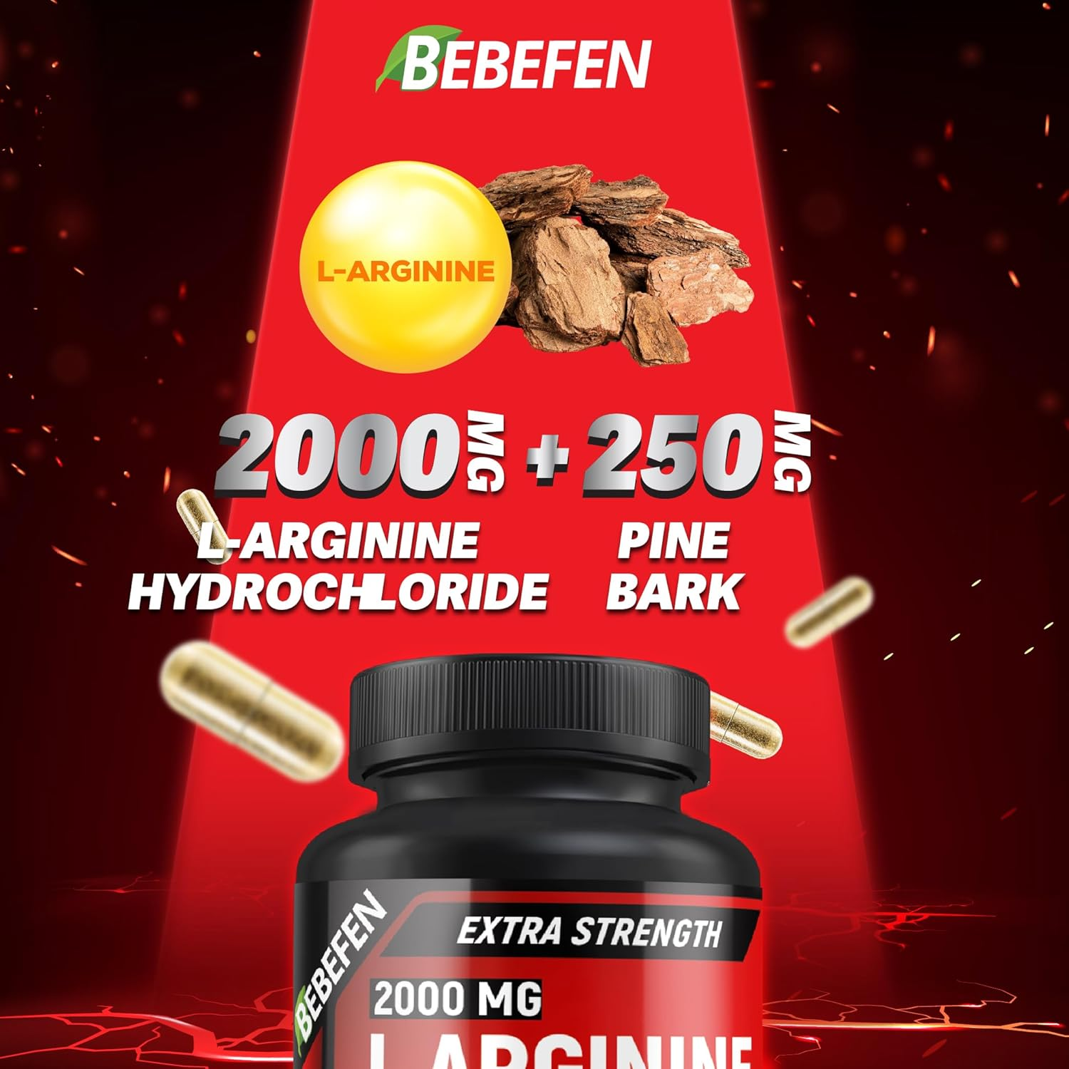 L-Arginine 2000 Mg with Pine Bark Extract 250 Mg &ndash; Supports Circulation & Antioxidant Activity &ndash; 90 Tablets image number 6