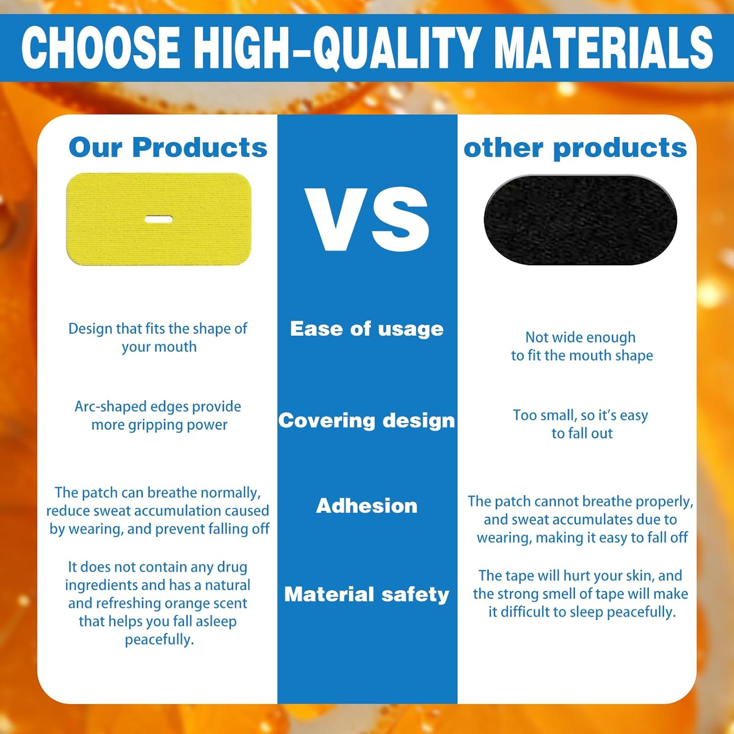 Sleep Mouth Tape - Breathable Sleep Tape Allows You to Sleep through the Night and Effectively Stops Snoring, Mouth Tape for Sleeping-30Pc (Fruity Orange Flavor) - Orange-2Pc image number 5