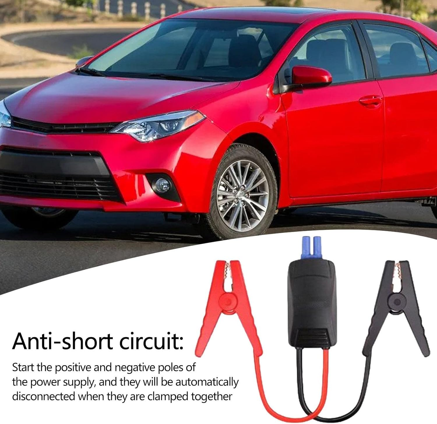 Jumper Cable,Car Emergenny Start Clip,Emergeency Car Jump Starter Booster,2 Gauge Jumper Cables,Smart Jumper Clamp Booster,Jump Cables for Auto Car Trucks Power Bank, Jump Start Cable image number 6