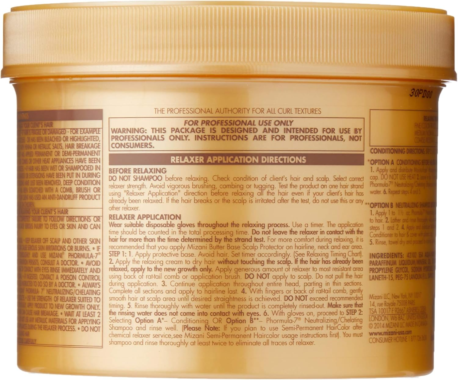 Mizani Rhelaxer for Fine/Color Treated Hair for Unisex, 30 Oz., 1456.03G